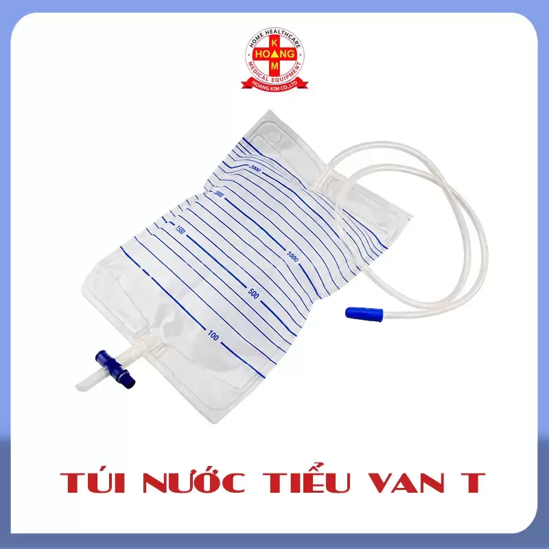 [Combo 10 túi] Túi Đựng Nước Tiểu Y Tế Van Khóa Chữ T (Van Ngang) Chính Hãng SINTRUE