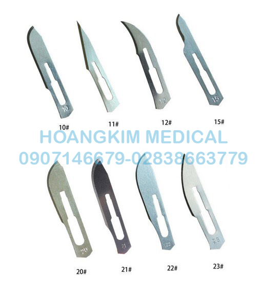 Dao mổ Ribbel – Ấn Độ các size 10; 11; 12; 15; 20; 21; 22; 23