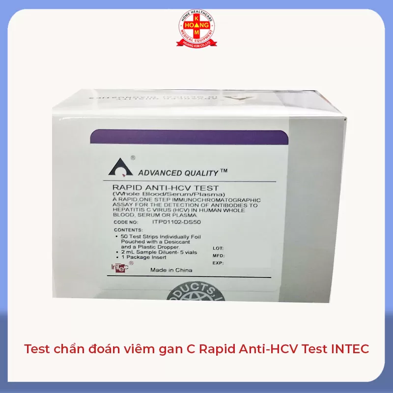 Que thử xét nghiệm định tính kháng thể kháng HCV [Advanced Quality™ Rapid Anti-HCV Test] (H/50 test)
