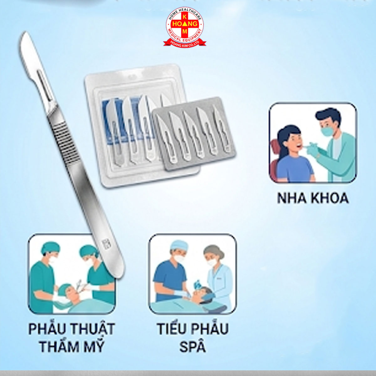 Cán dao mổ số 3 cán dao phẫu thuật y tế số 3 thép không gỉ hàng xịn PAKISTAN
