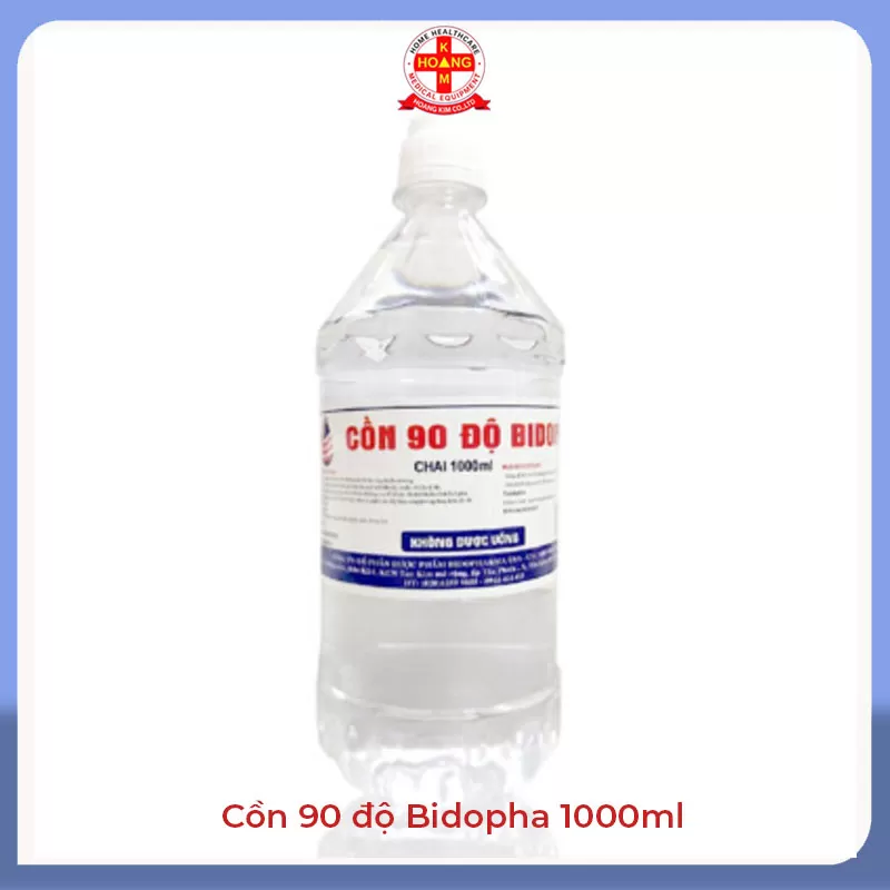 Cồn 90 độ 1000ml (Vòi) Bidopha (T/15 chai)