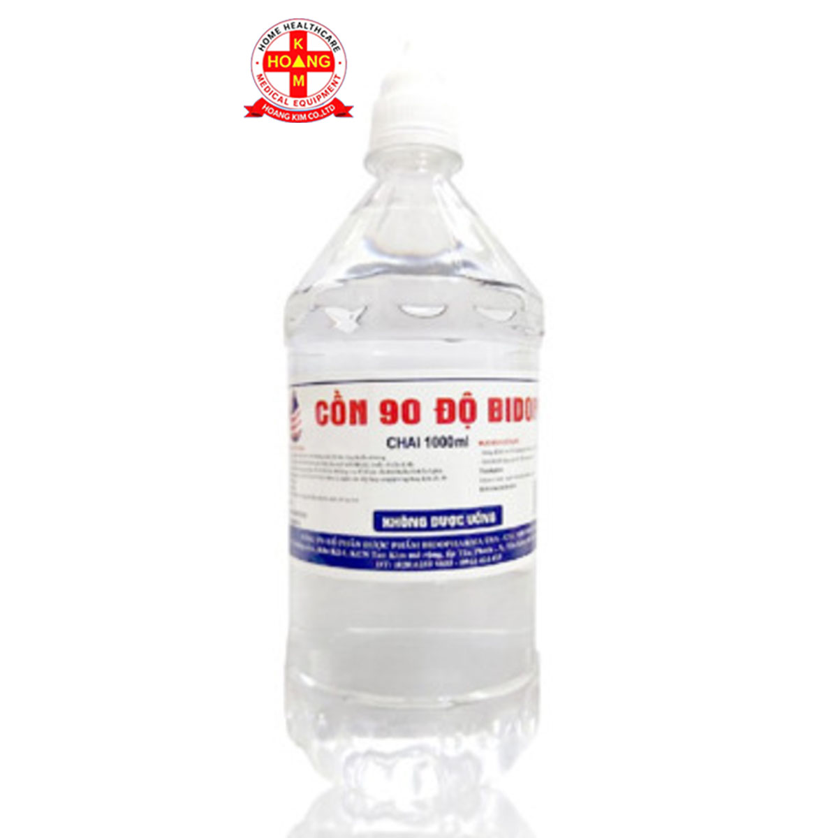Cồn 90 độ 1000ml (Vòi) Bidopha (T/15 chai)