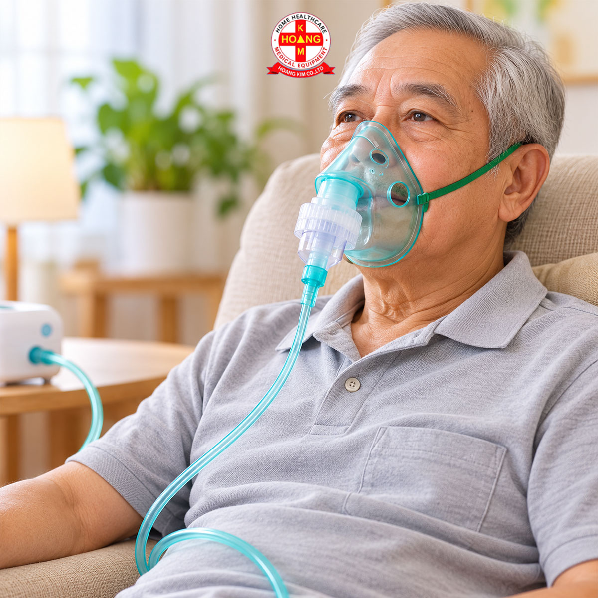 Mặt nạ xông khí dung Greetmed Mask xông khí dung trọn bộ phụ kiện máy xông mũi họng