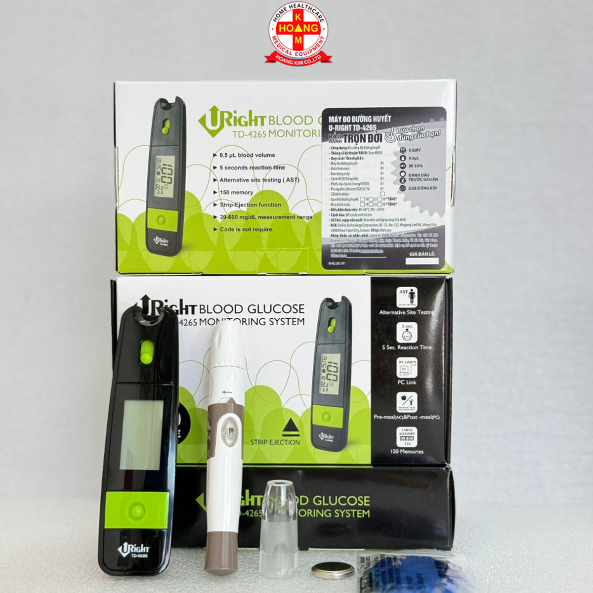 Máy đo đường huyết Uright TD-4265 kiểm tra lượng đường trong máu tại nhà dễ dàng