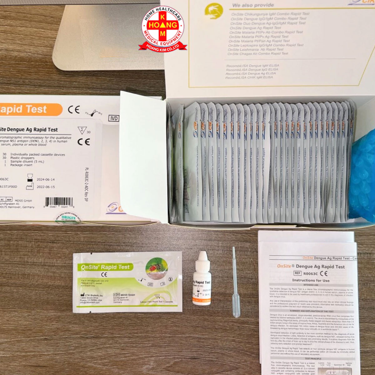 Test nhanh Sốt xuất huyết Onsite Dengue NS1 (CTK)