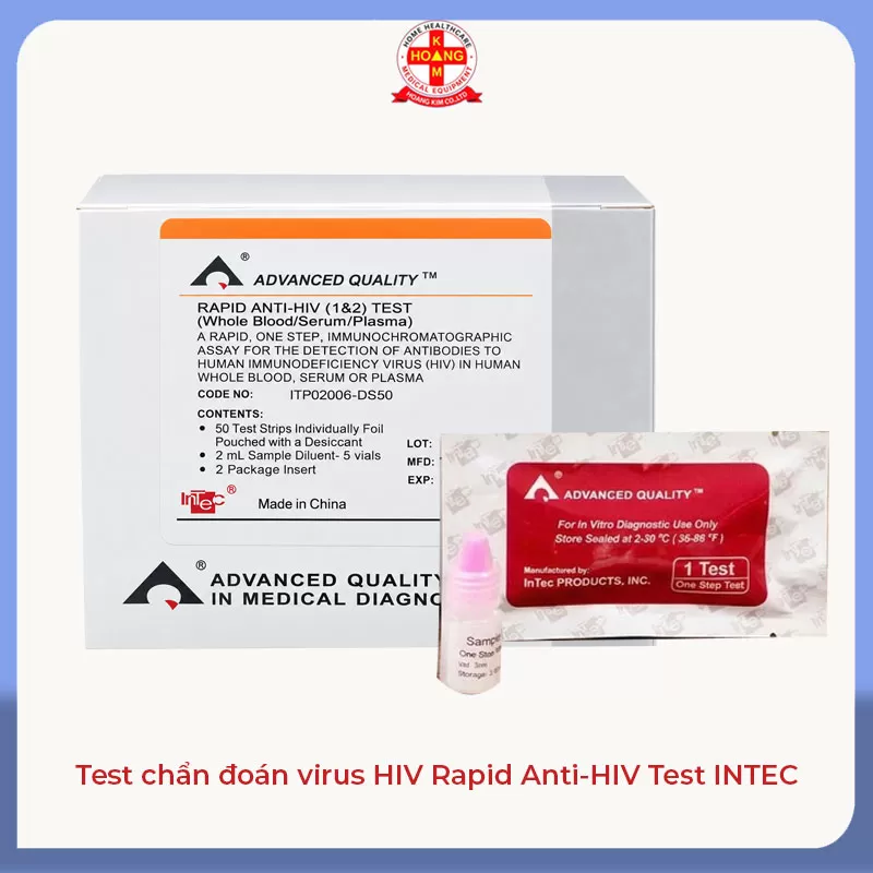 Que thử xét nghiệm định tính kháng thể kháng HIV (1&2) [Advanced Quality™ Rapid Anti-HIV (1&2) Test] (H/50 Test)