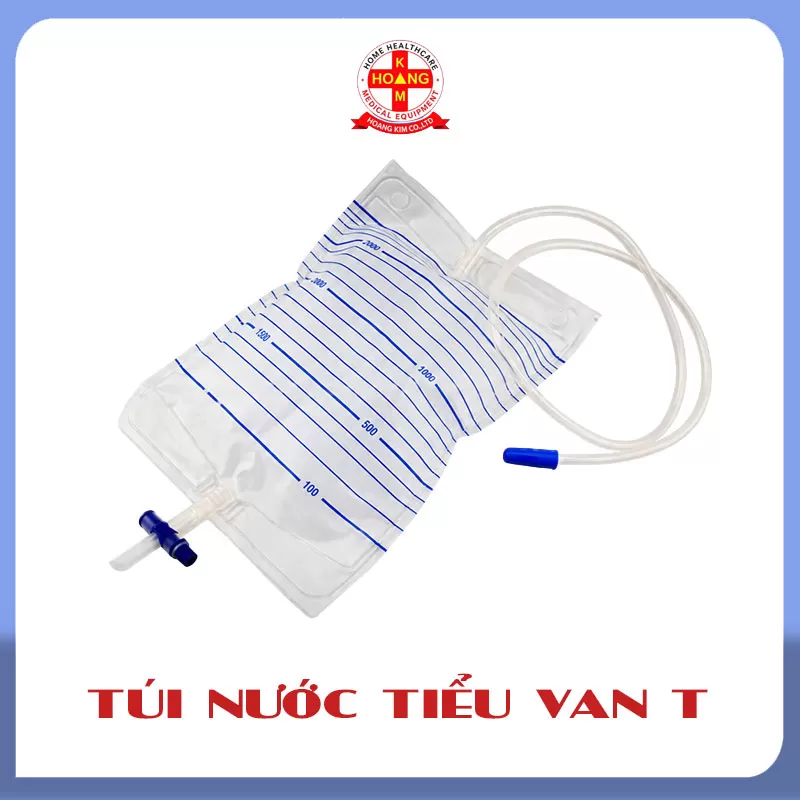 [Combo 10 túi] Túi Đựng Nước Tiểu Y Tế Van Khóa Chữ T (Van Ngang) Chính Hãng SINTRUE